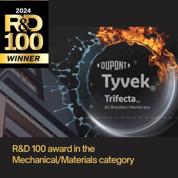 DuPont™ Tyvek® Trifecta™ Wins the 2024 R&D 100 Award for Mechanical/Materials