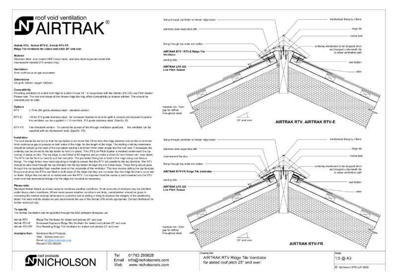 AIRTRAK RTV Technical Data Sheet
