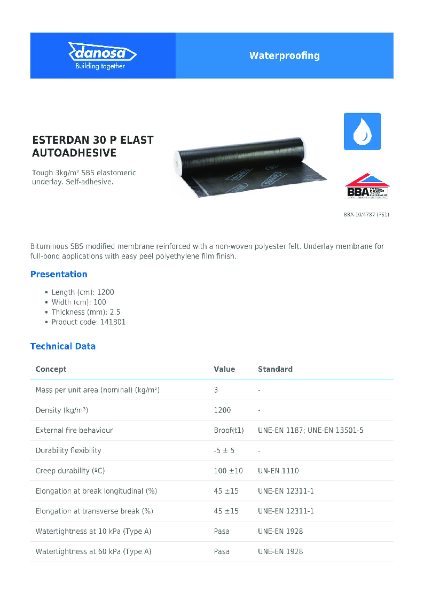 Danosa - ESTERDAN 30 P ELAST AUTOADHESIVO