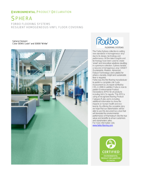 Sphera Environmental Product Declaration (EPD)