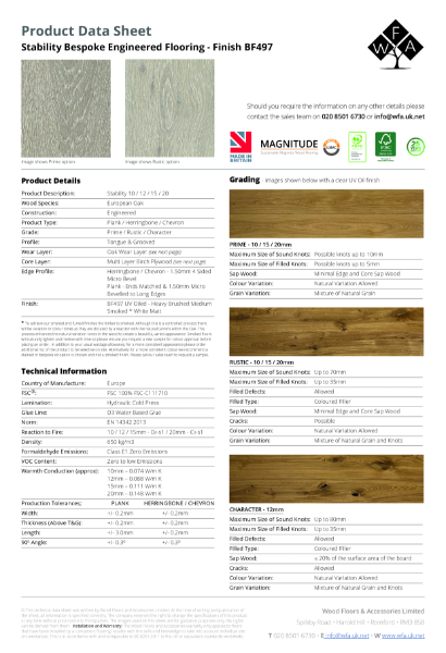 BF497 Magnitude Data Sheet