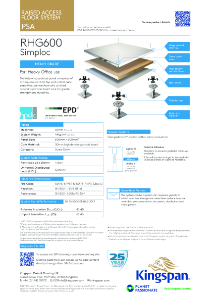 RHG600 Simploc Datasheet (IE)