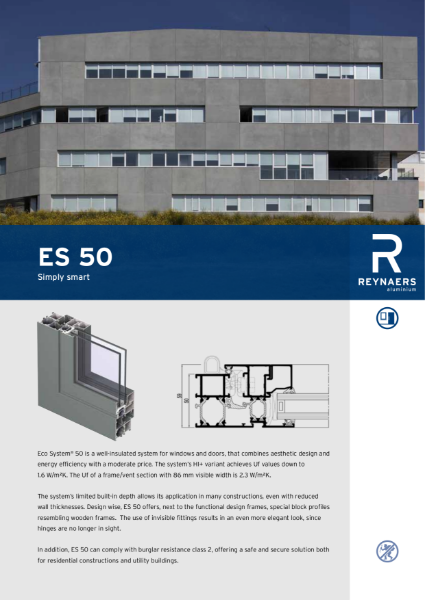 Aluminium Window and Door System - Eco System ES 50