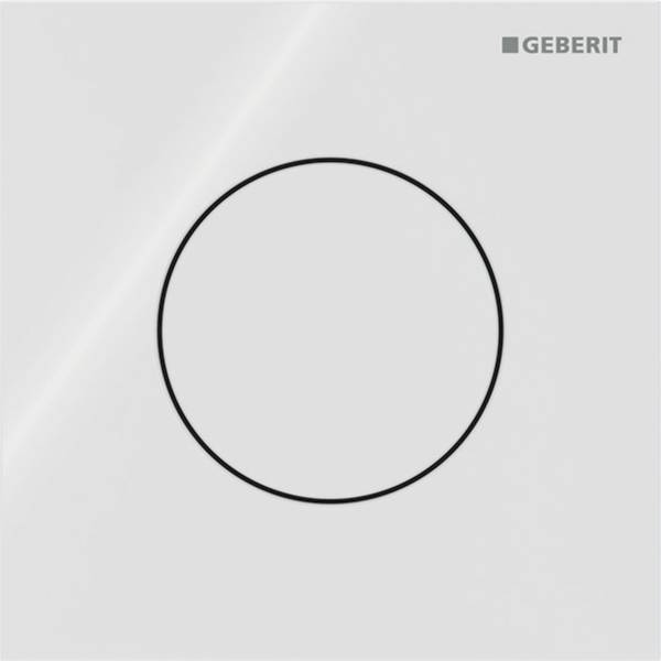Geberit urinal flush control with pneumatic flush actuation, Type 40 flush plate, round