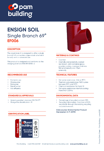 EF006 - Single Branch x 68°