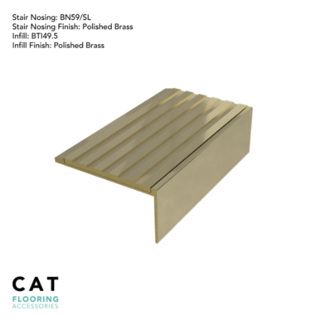 BN59/SL Brass Stair Nosing - Stair Nosings
