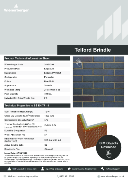 Telford Brindle Data Sheet