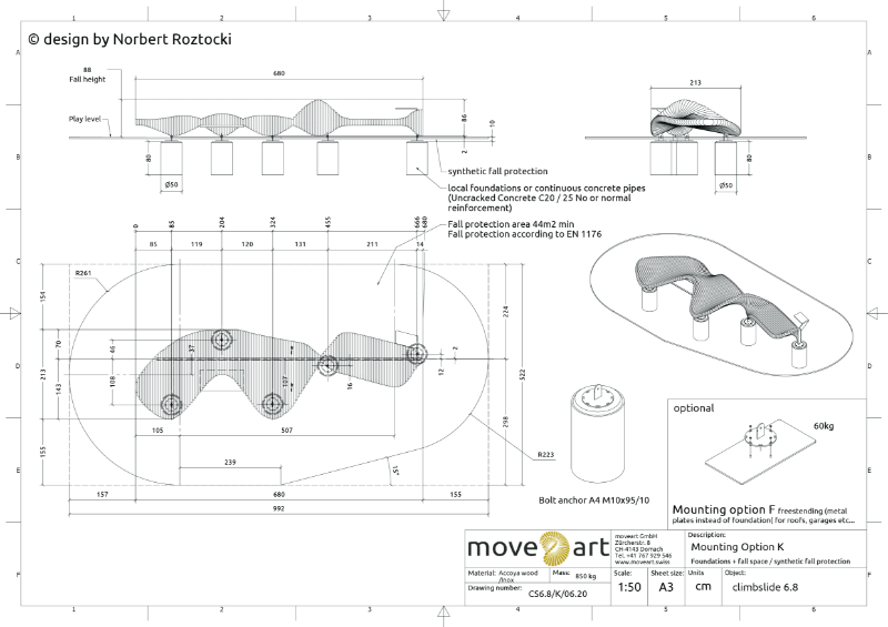 Climbslide 6.8 K Drawing Foundation Plan