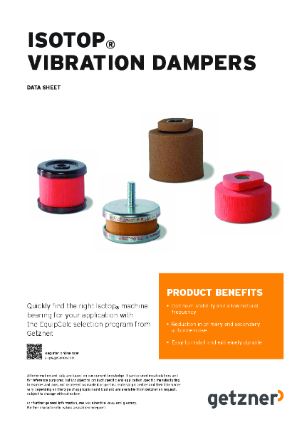Data sheet Isotop Vibration Dampers EN