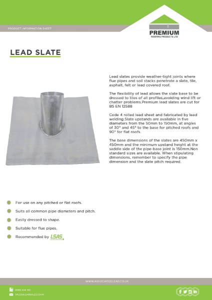 Lead Slate Datasheet