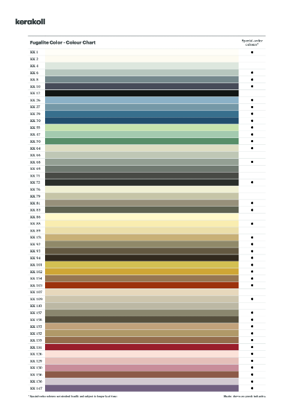 Fugalite Color Special Order Colours UK