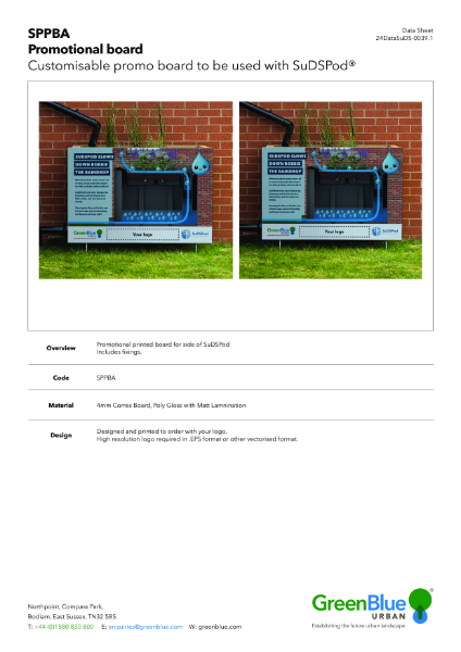 SuDSPod Promo Board datasheet