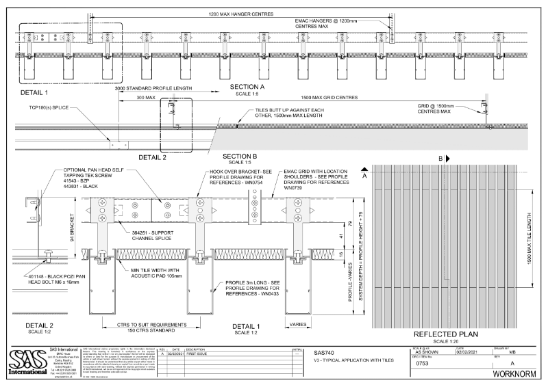 SAS740 Typical Application with Tiles