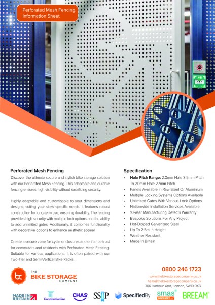 Perforated Mesh Fencing Information Sheet