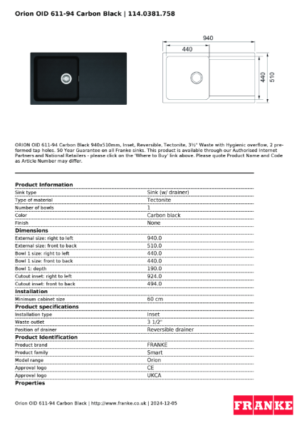 Product Sheet 114.0381.758