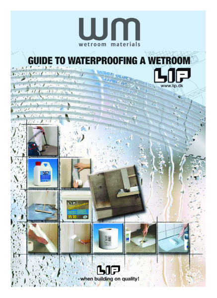 WM | Wetroom Materials.  A guide to Waterproofing a Wet room