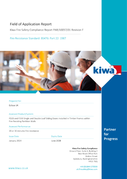 Kiwa Fire Safety Compliance Report PAR/10057/1 Revision F
