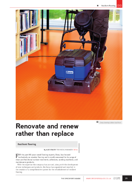 Resilient Floors - renovate and renew rather than replace