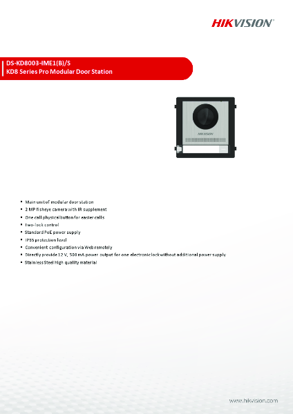 DS-KD8003-IME1(B)/S - Product Data Sheet