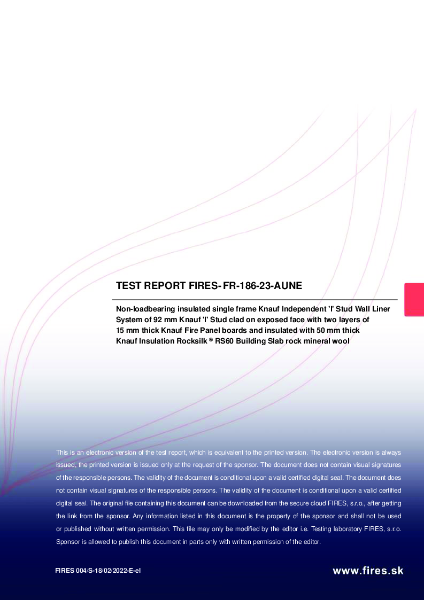 Fire resistance to BS EN 1364-1