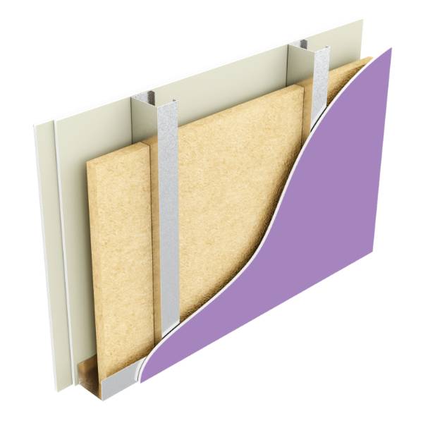 Metsec SFS infill wall with Siniat Weather Defence sheathing board, Knauf plasterboard