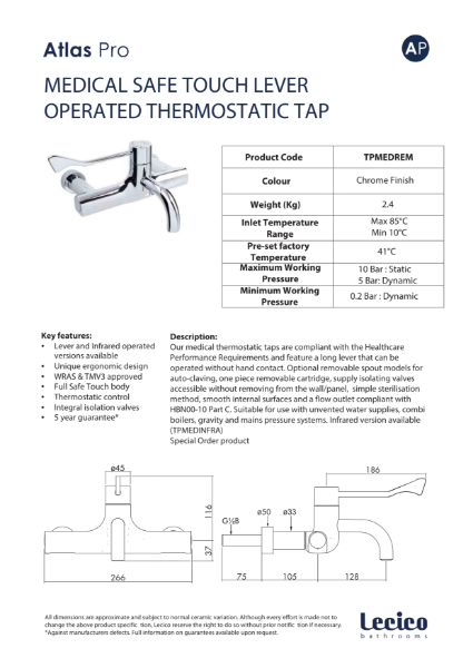 Medical Safe-Touch Mixer Removable Spout