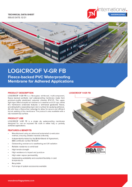 TNi LOGICROOF V-GR FB Waterproofing Membrane - Datasheet