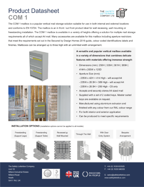 COM 1 Datasheet