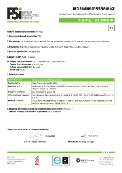 Silverseal STD Compound - DoP