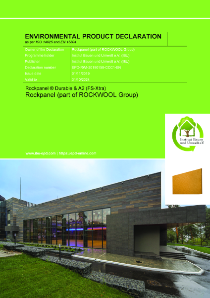 Rockpanel Environmental Product Declaration