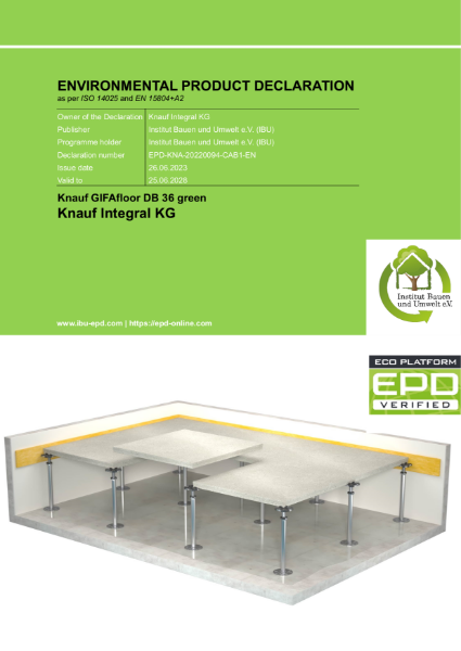 Knauf GifaFloor DB 36 Green - EPD 2023