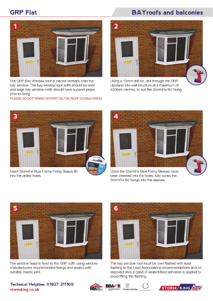 Stormking Installation Guide - Flat Bay Window Roof