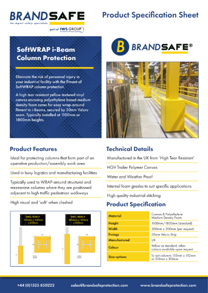 SoftWRAP i-Beam Column Protector - Brandsafe Spec Sheet