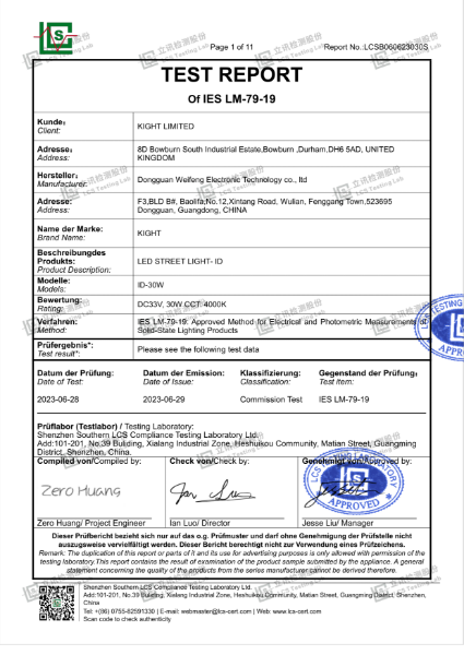 IES LM-79-19 LED Lamp Performance