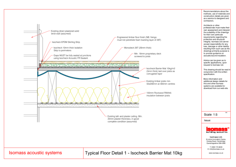 Typical Floor Detail 1 - Isocheck Barrier Mat 10kg