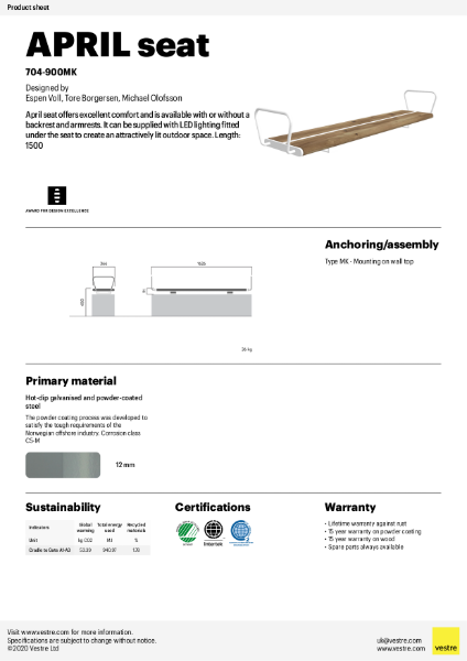 APRIL Bench - 704-900MK