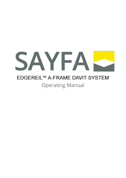 Sayfa Group EdgeReil A Frame Track Davit