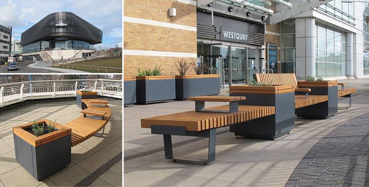 RailRoad seating & planters perfect solution for Westquay Shopping Centre