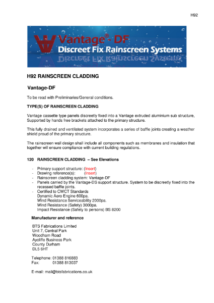 BTS Fabrications Discreet Fix Rainscreen System