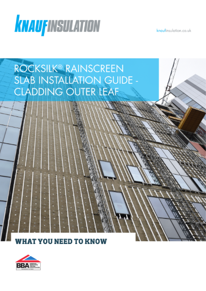Rocksilk® RainScreen Slab Installation Guide - Cladding Outer Leaf
