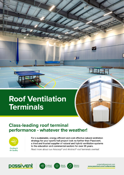 Passivent Literature - Roof Ventilation Terminals for Sports Halls