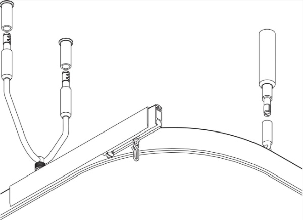 Cubicle Curtain Track with Ligature Resistant safety device - Silent Gliss System SG 6650 - Curtain Supports
