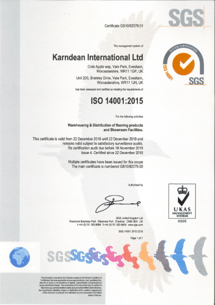 ISO 14001 Certificate