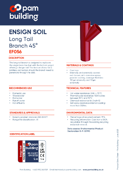 EF056 - Long Tail Branch x 45°