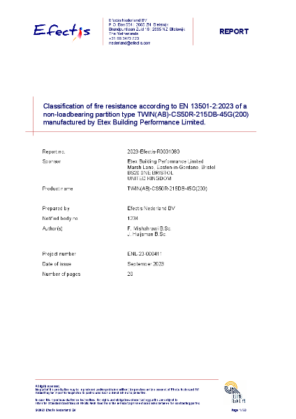 Fire classification report ENL-23-000411