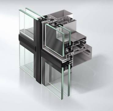 Structurally Glazed stick curtain walling façade system - FWS 60 SG