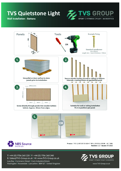 TVS Quietstone Light Battens