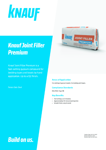 Knauf Joint Filler Premium Data Sheet