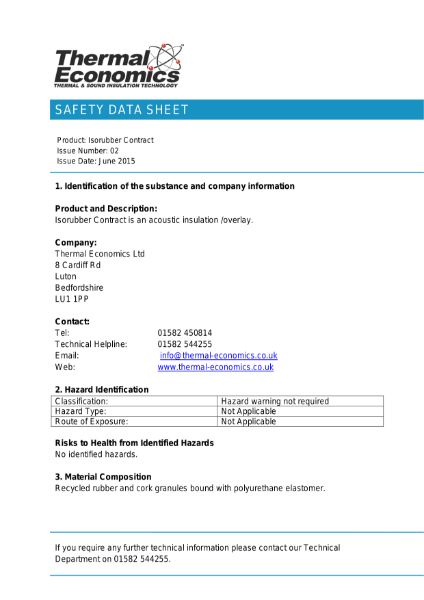 IsoRubber Contract SDS