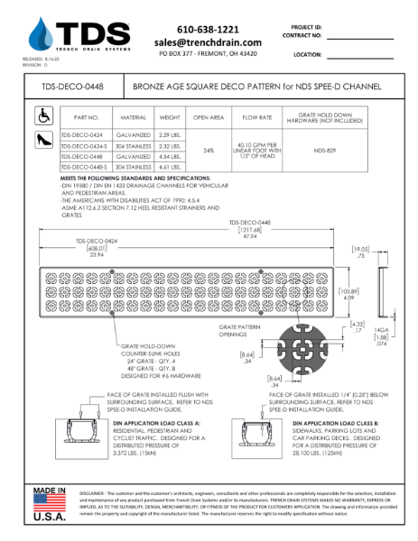 Bronze Age Square Deco Pattern for NDS SPEE-D Channel